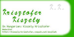 krisztofer kiszely business card